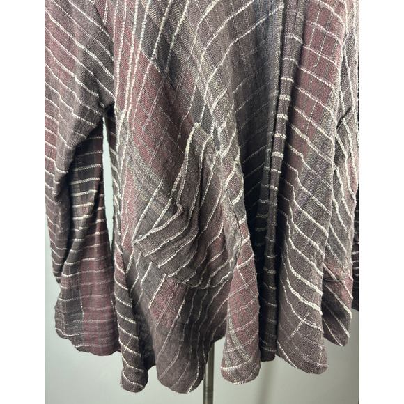 Yasuko Kurisaka Art to Wear Lagenlook Handwoven Brown Button Jacket Cardigan O/S - Picture 5 of 16